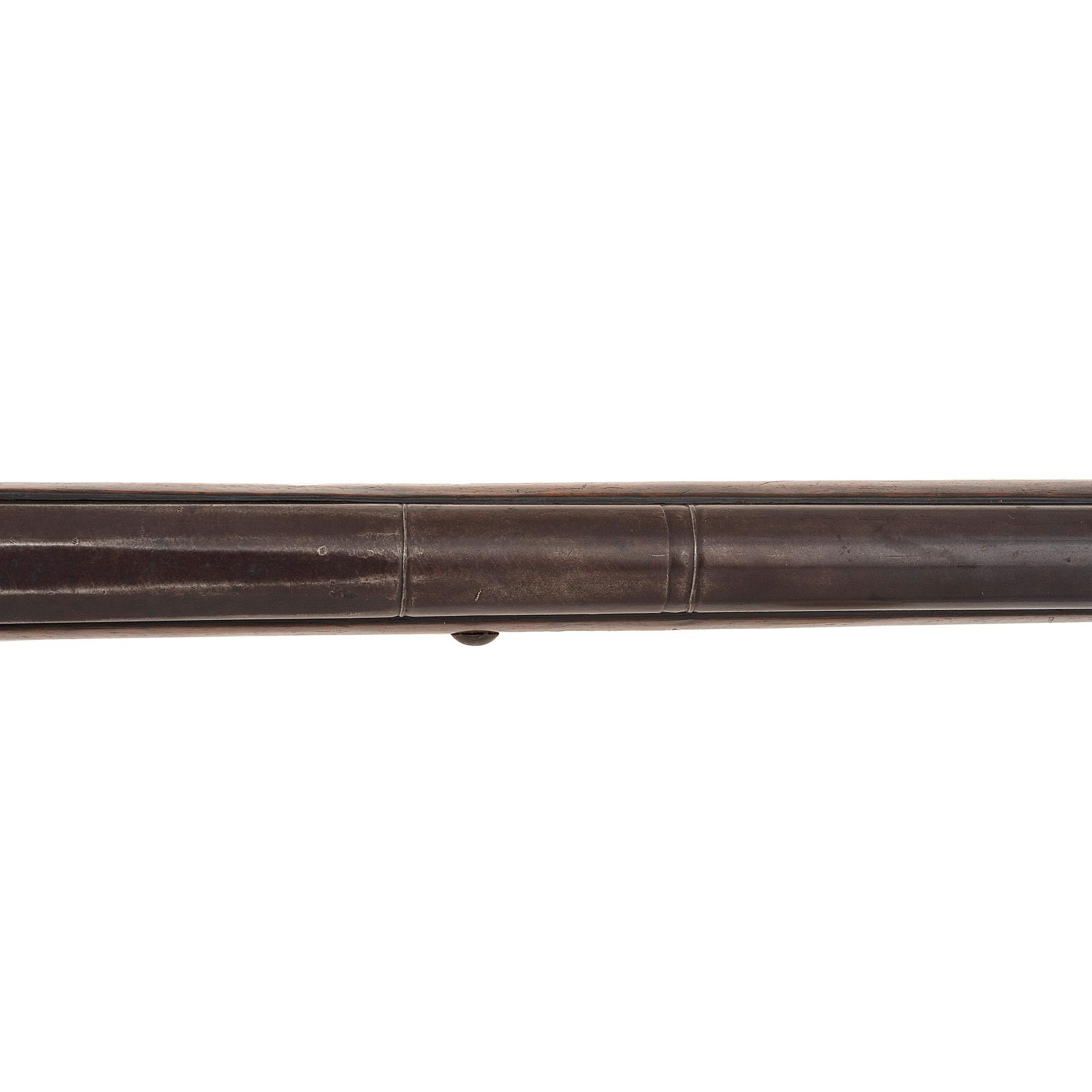 Percussion Altered Belgian Northwest Trade Gun Marked Barnett