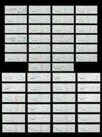 A Group of 50 Checks Written and Signed from the Account of Stan Musial