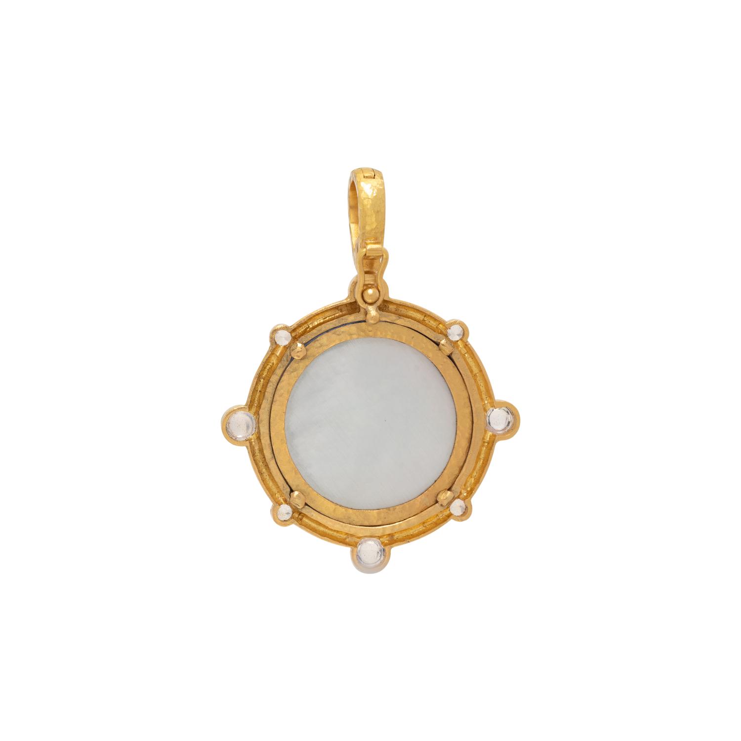 ELIZABETH LOCKE, CAMEO AND MOONSTONE PENDANT