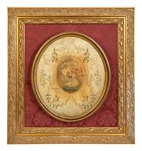 Four Needlework and Silk Pictures