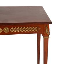 A Pair of Empire Style Gilt Bronze Mounted Side Tables