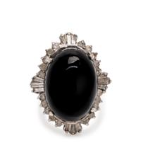 ONYX AND DIAMOND RING