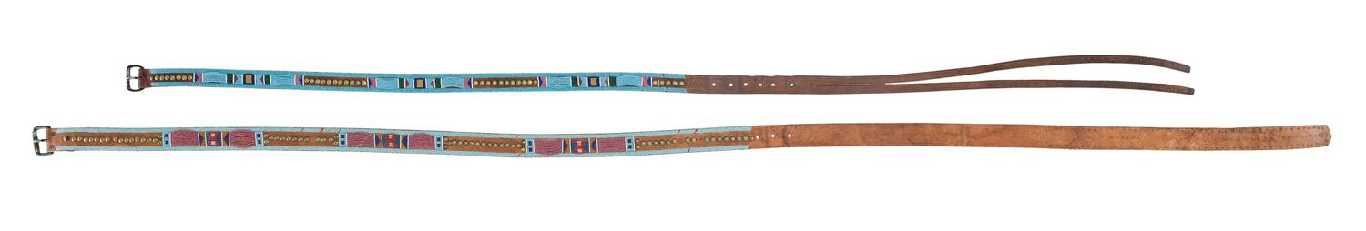Apsáalooke [Crow] Beaded and Tacked Leather Belts
