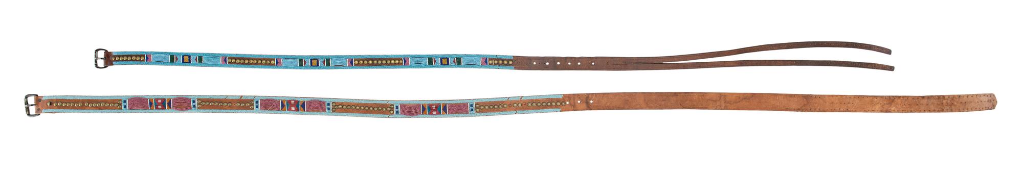 Apsáalooke [Crow] Beaded and Tacked Leather Belts