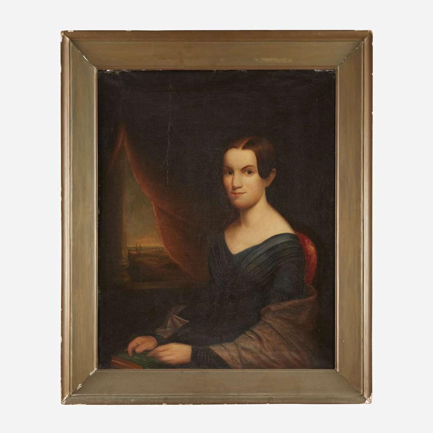 American School (19th Century) Portrait of a Seated Young Lady