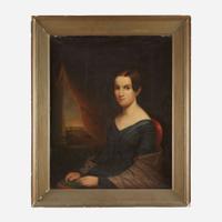 American School (19th Century) Portrait of a Seated Young Lady