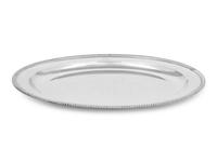 A George III Silver Meat Platter with Engraved Crest and Motto