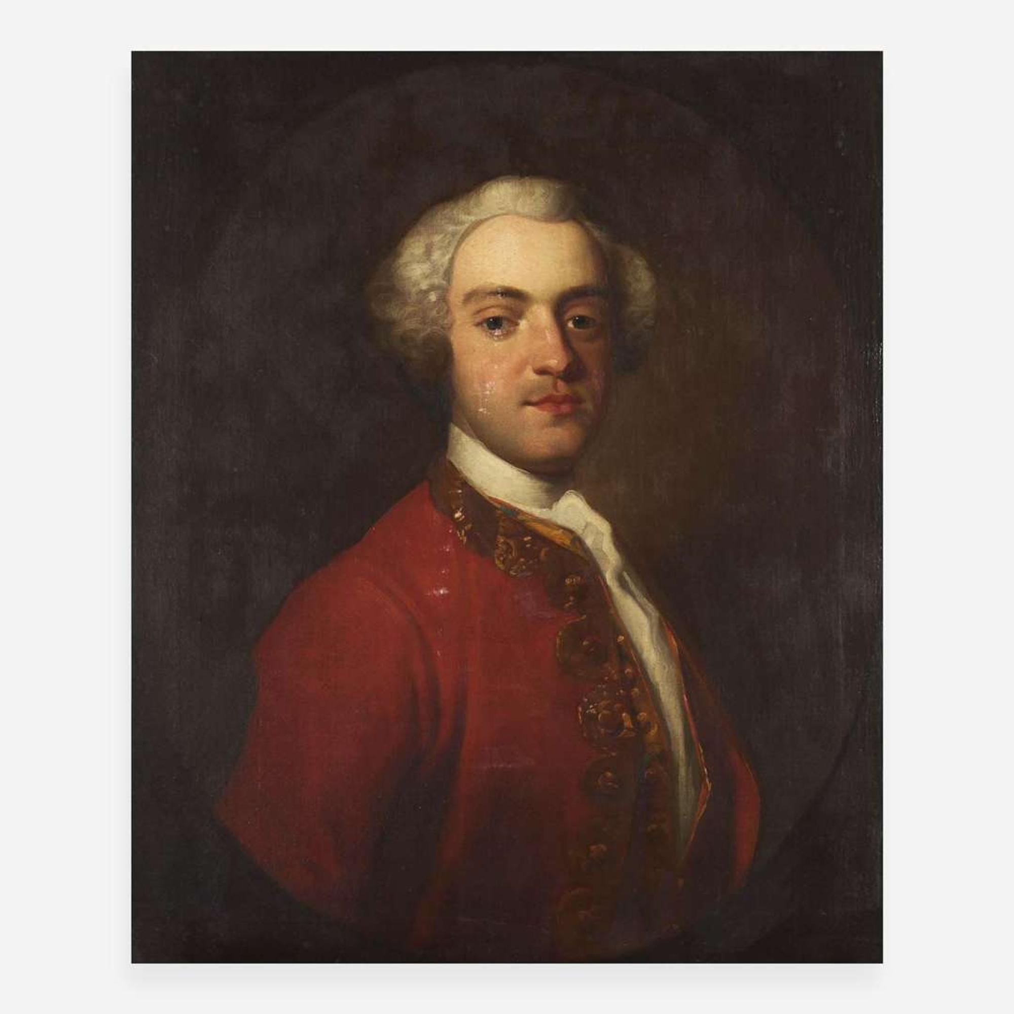 Attributed to William Hogarth (British, 1697–1764) Portrait of a Gentleman, Bust Length, Possibly Lord Menck