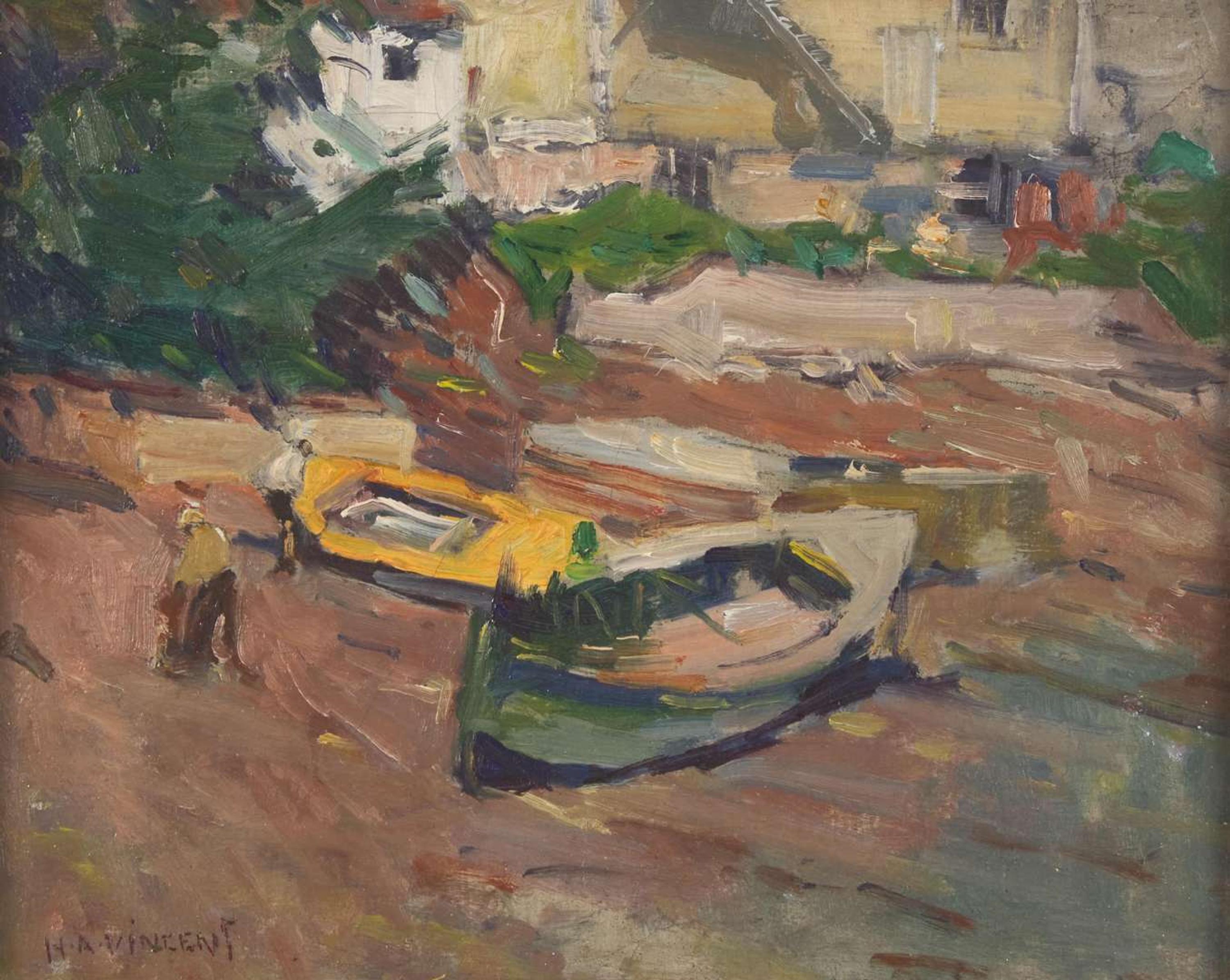Harry Aiken Vincent (American, 1864-1931) - Shoreline Boats
