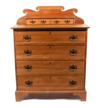 An American Maple Chest of Drawers Dimensions of first: Height 48 x width 38 x depth 18 1/2 inches. — 19TH CENTURY