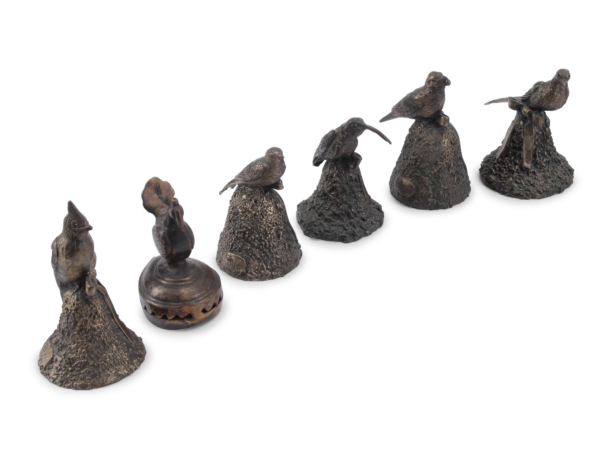 A Collection of Eighteen Continental Bronze and Cast Metal Bells