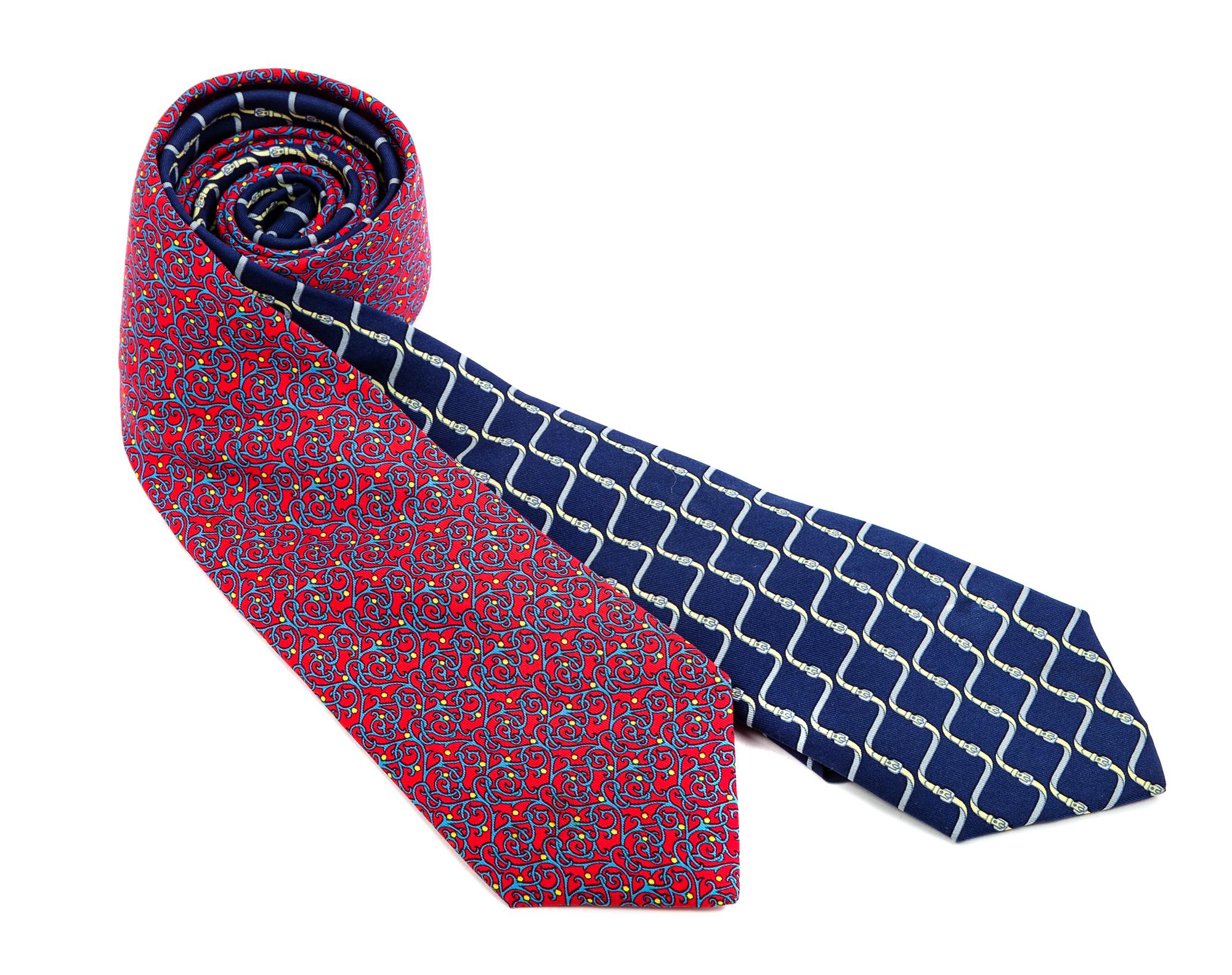 A Pair of Hermès Silk Ties,