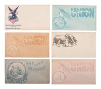 [CIVIL WAR]. Civil War-period patriotic covers, incl. northern and southern examples.