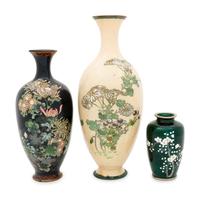 Three Japanese Cloisonné Vases