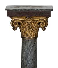 A Continental Gilt Bronze Mounted Marble Pedestal