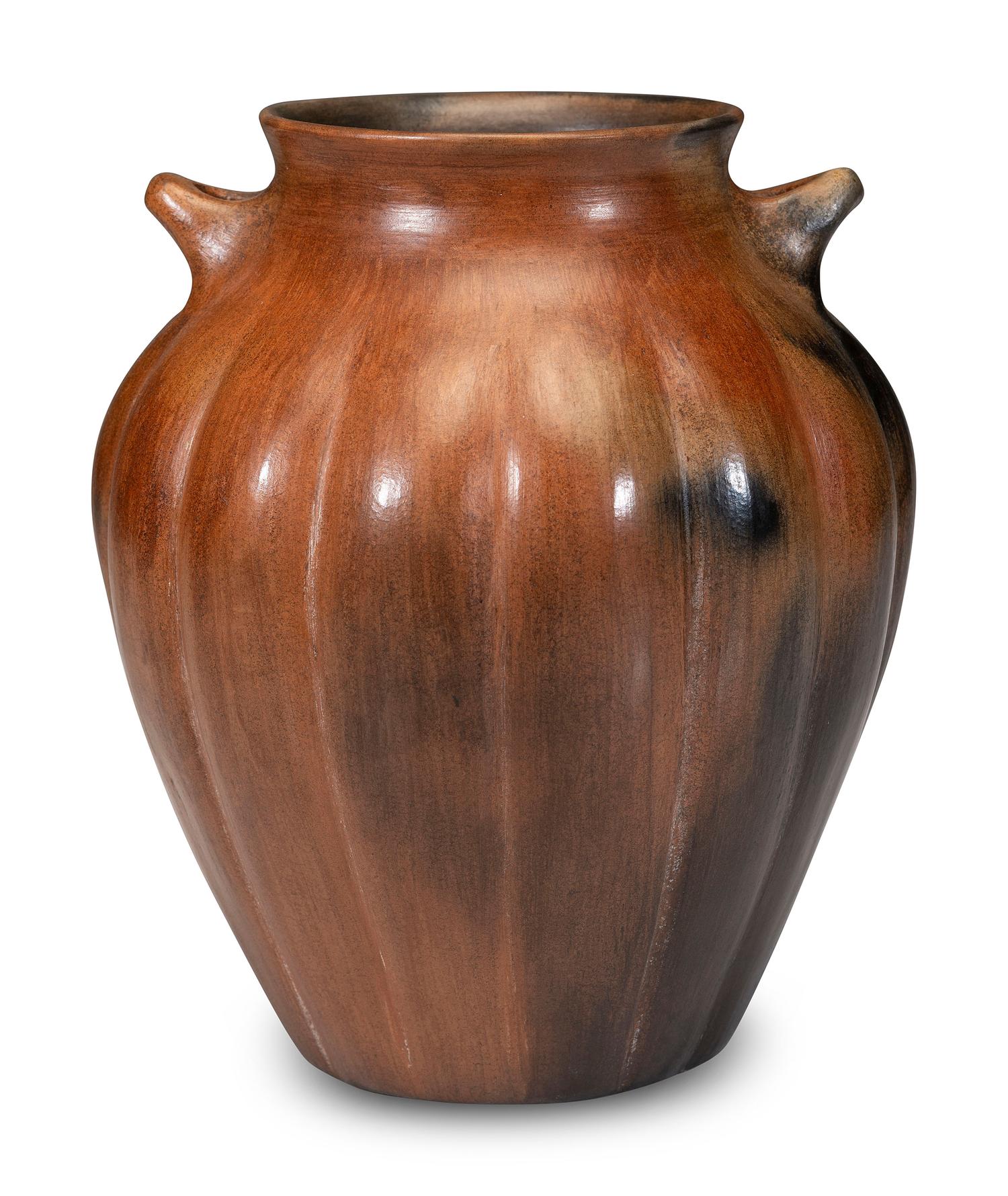 Fluted Pottery Jar