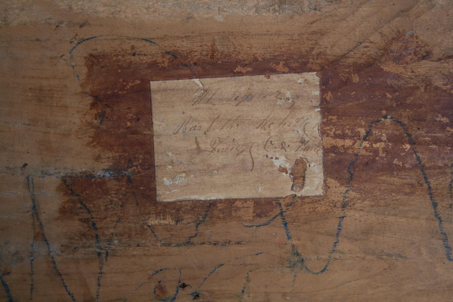 An Italian Walnut and Marquetry Slant-Front Bureau