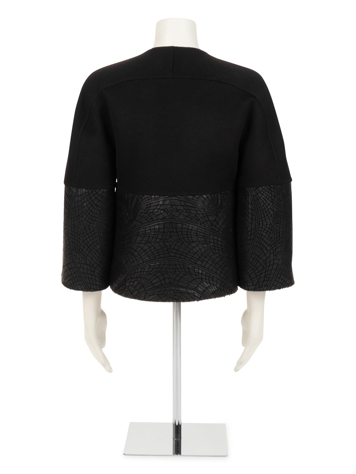 Ralph Rucci Cashmere and Embroidered Leather Jacket, Fall 2013