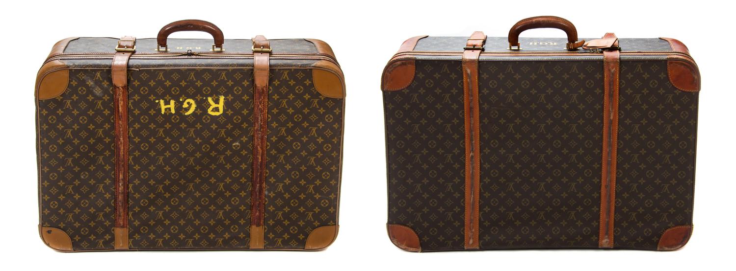 Two Louis Vuitton Monogram Canvas Soft-sided Suitcases, 31 x 20 1/2 x 10 inches.