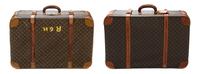 Two Louis Vuitton Monogram Canvas Soft-sided Suitcases, 31 x 20 1/2 x 10 inches.