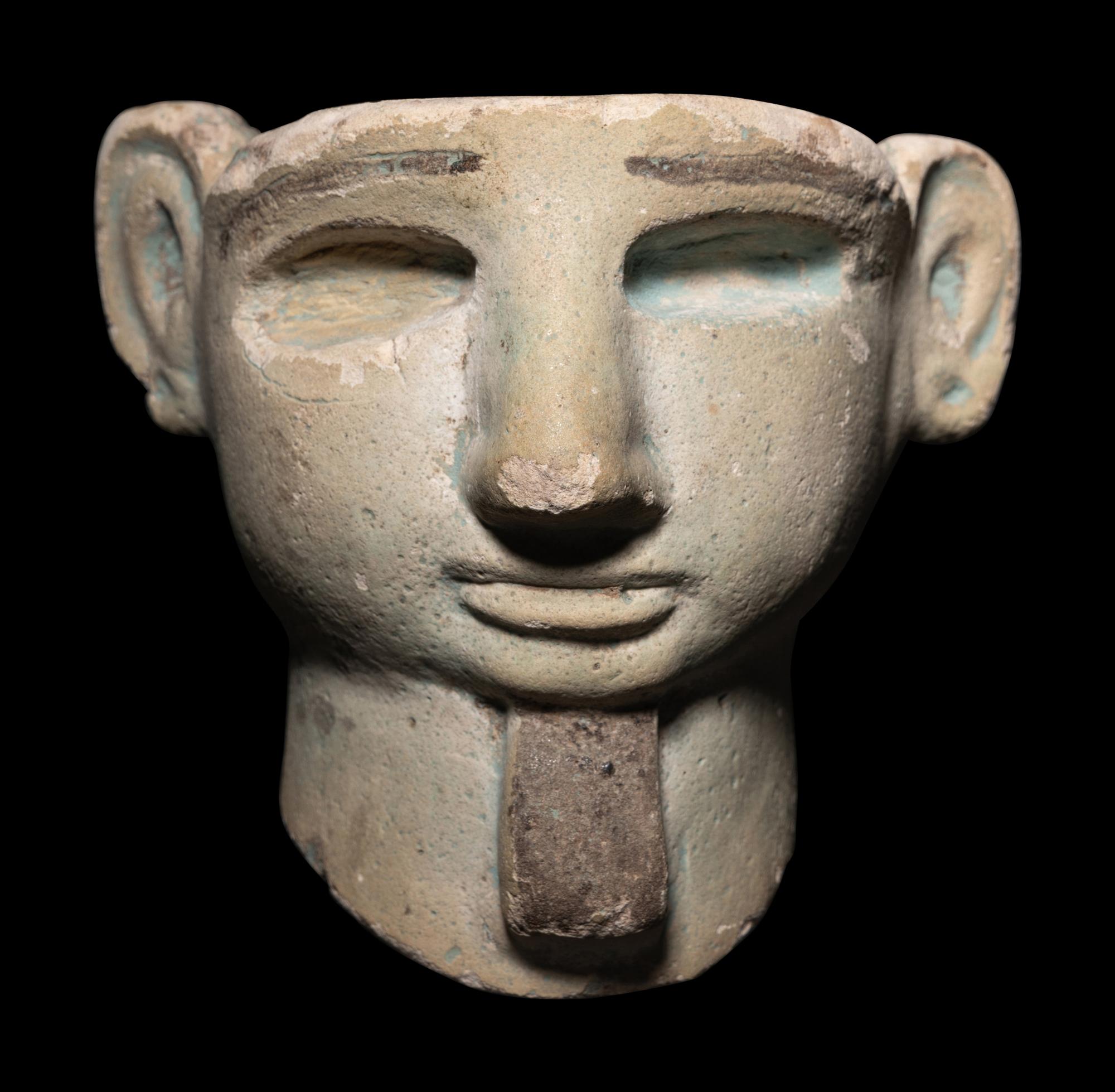 A Phoenician Faience Head