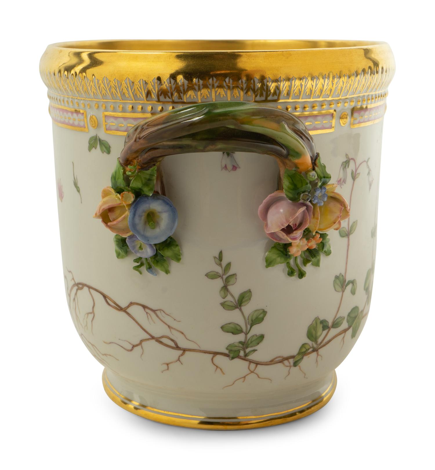 A Royal Copenhagen Flora Danica Porcelain Cache Pot — 20TH CENTURY