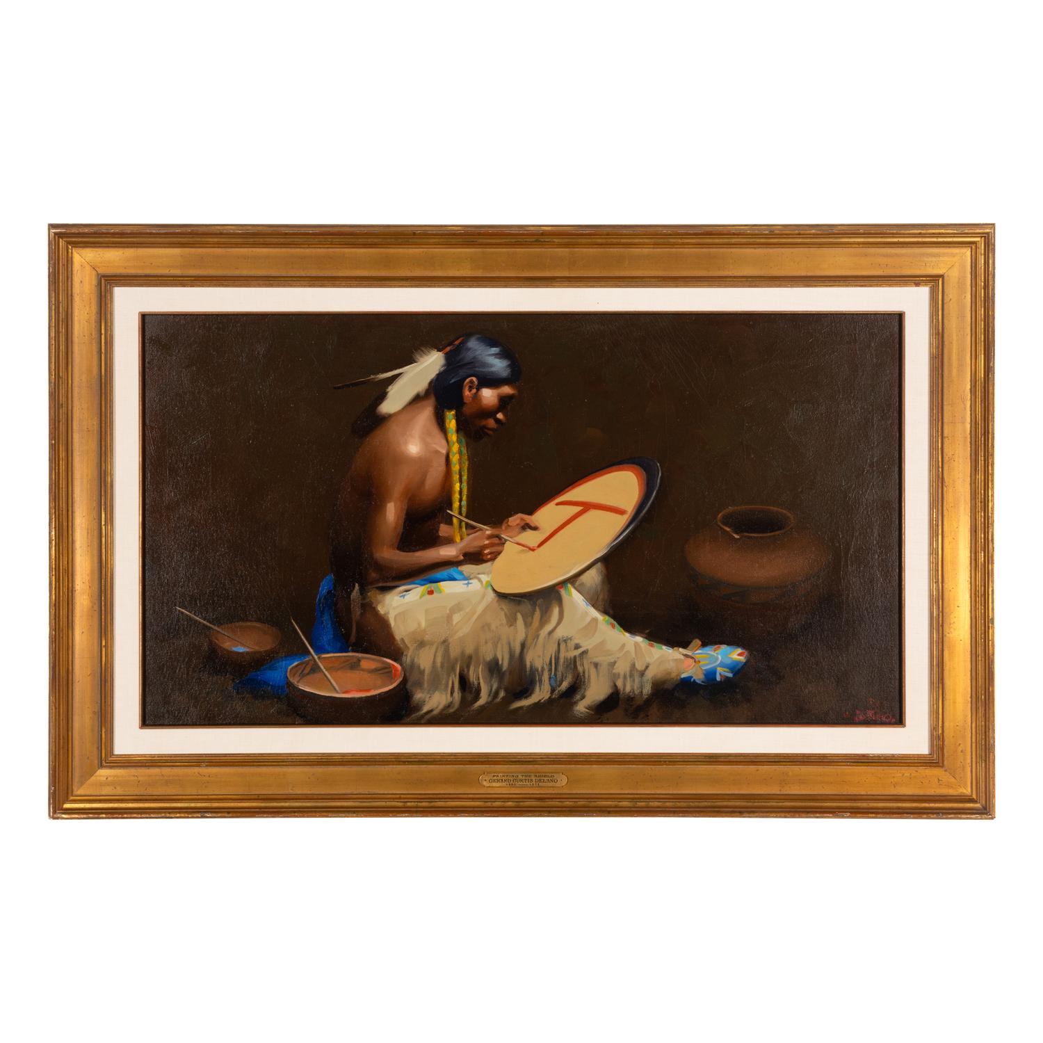 Gerard Curtis Delano (American, 1890-1972) — Painting the Shield