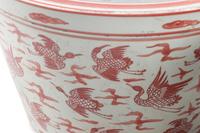 A Pair of Chinese Export Style Porcelain Jardinieres