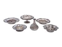 Six American Silver Table Wares