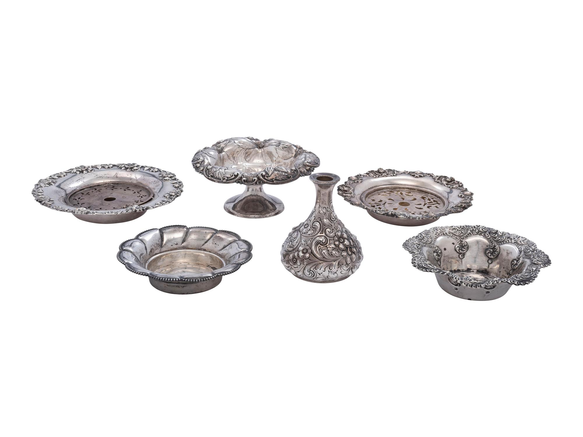 Six American Silver Table Wares