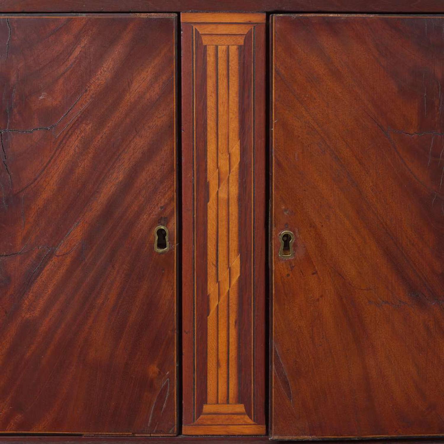 A Federal inlaid mahogany secretary desk Boston / Newburyport, MA or Coastal New Hampshire, circa 1810