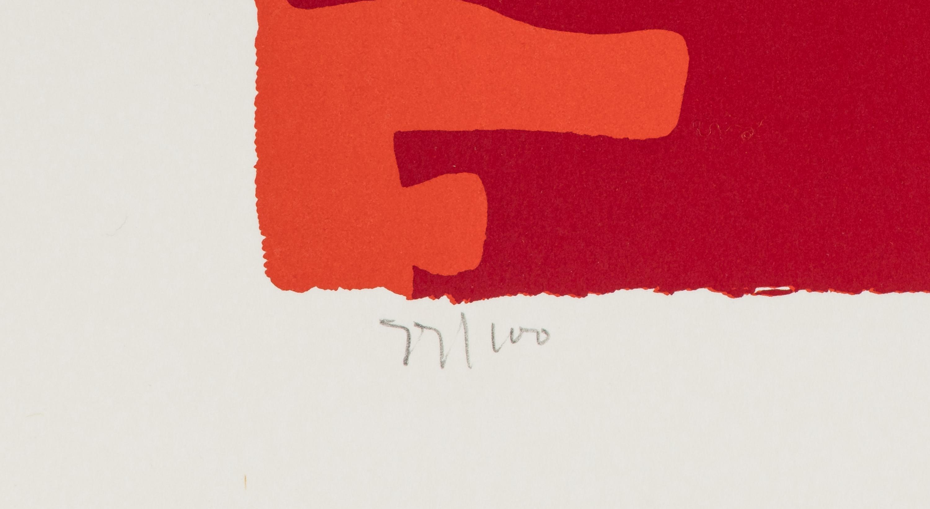 Six in Vermillion with Green in Yellow; Six in Vermillion with Violet in Red; and Six in Vermillion with Red in Red (a group of three prints), 1970