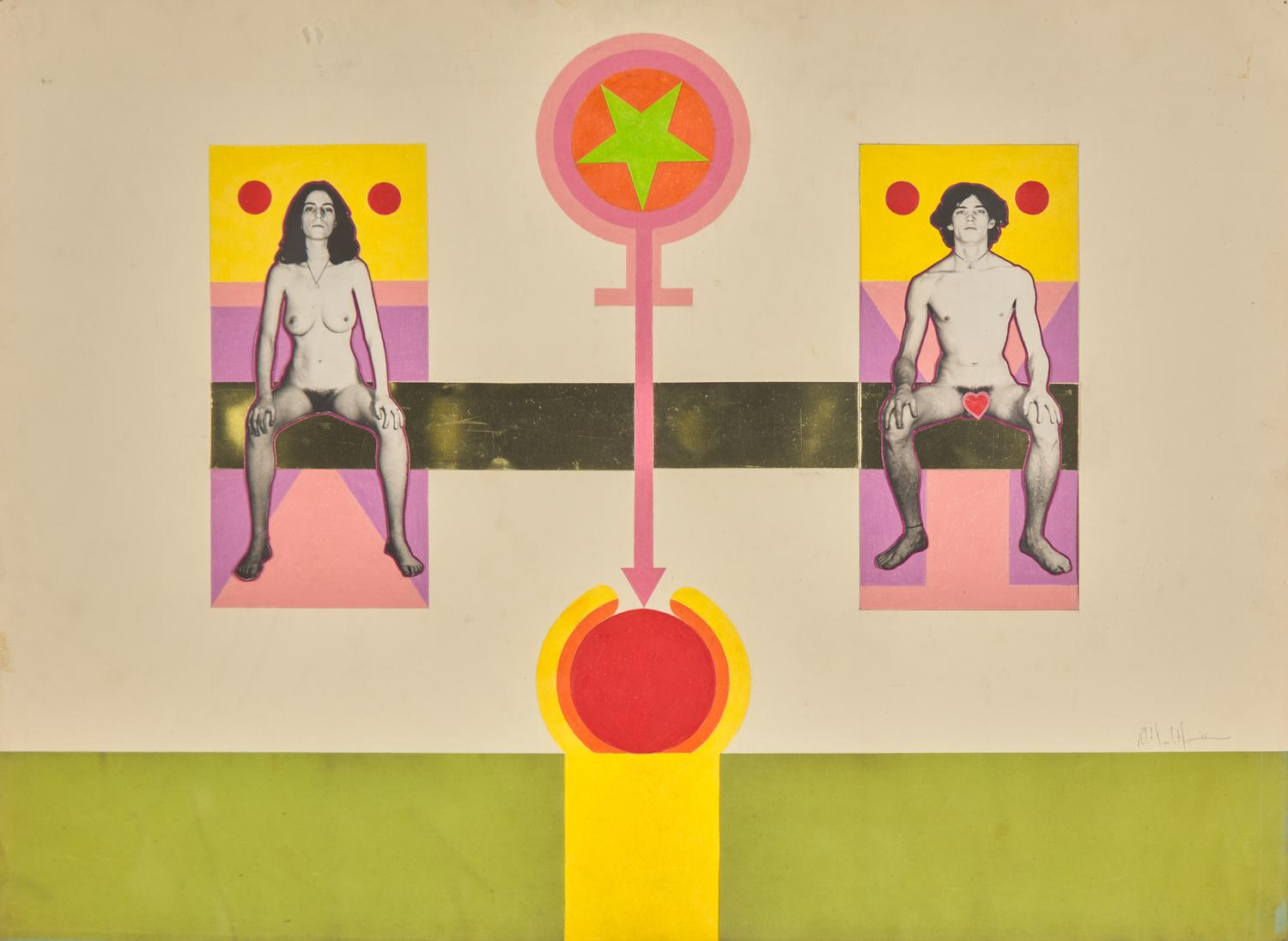 Patti Smith and Robert Mapplethorpe from ‘Tantric Garden' (Unrealized Animation) , circa 1969