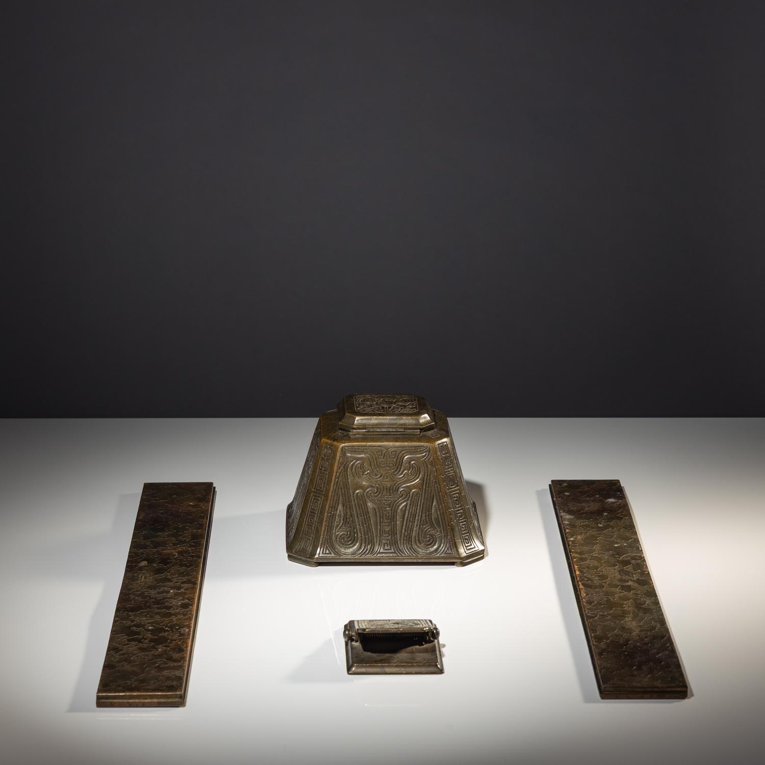 Collection of four Chinese pattern desk articles, c. 1911