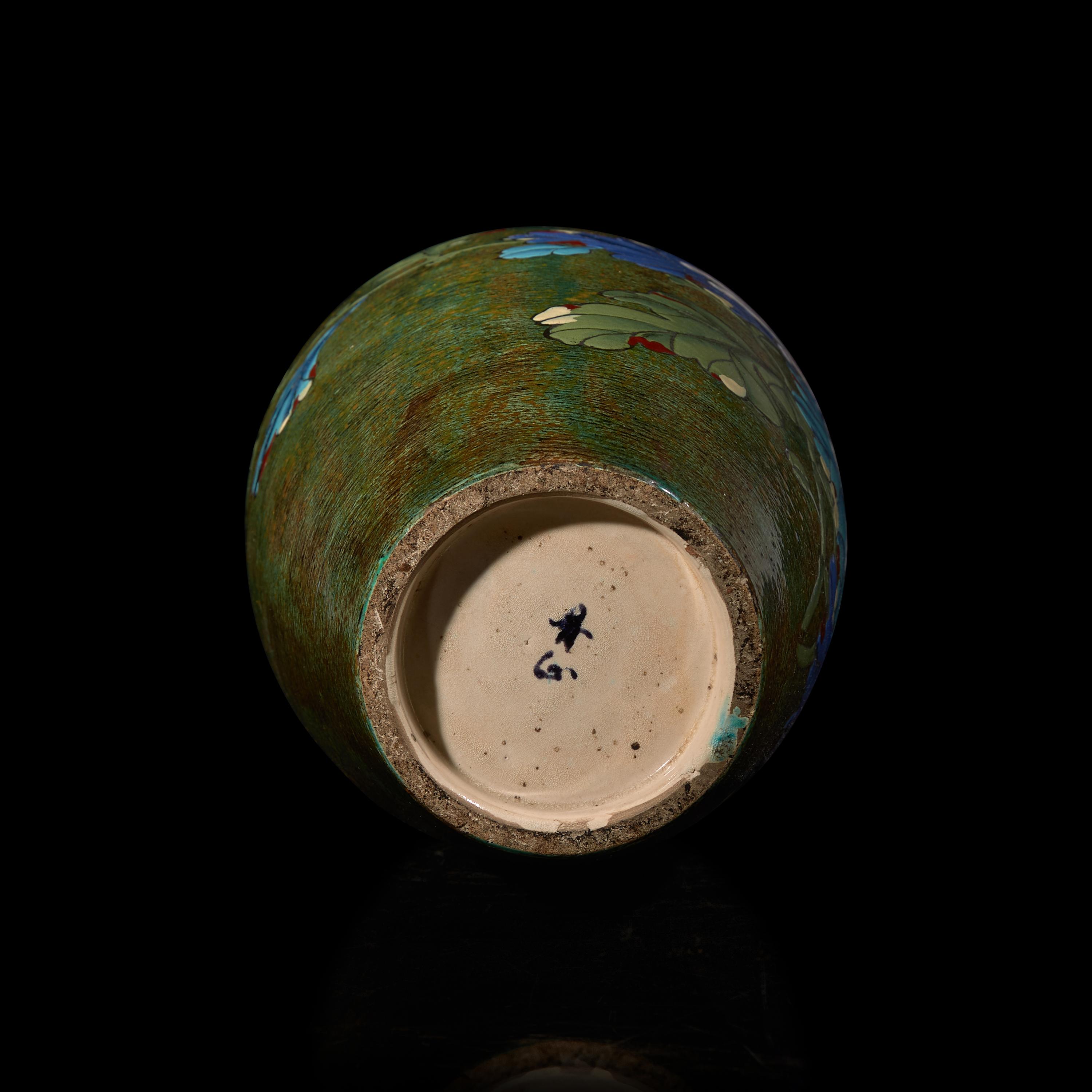 A Large Japanese Enameled Studio Pottery Vase, Tanzan Seikei, Meiji Period