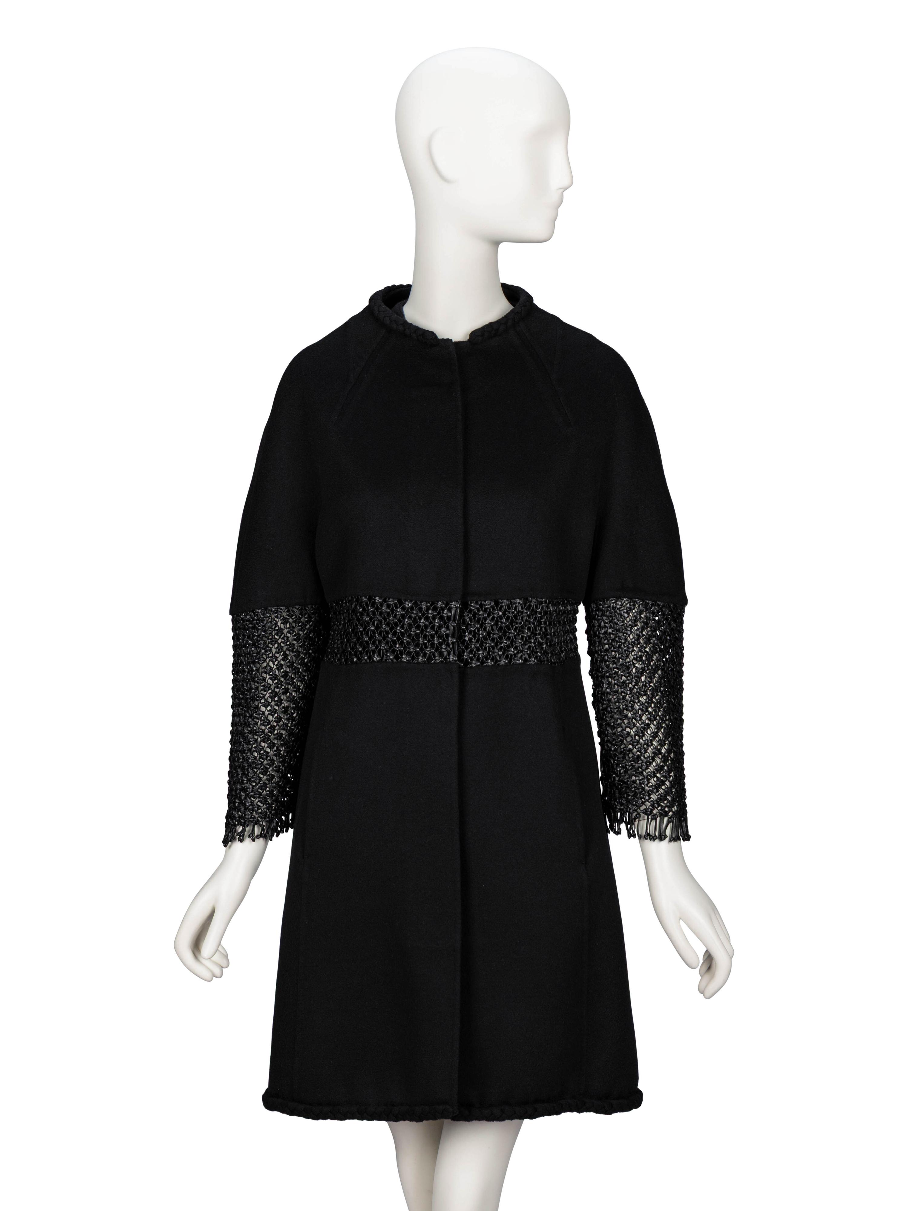 Ralph Rucci, Cashmere & Knotted Leather Coat and Dress