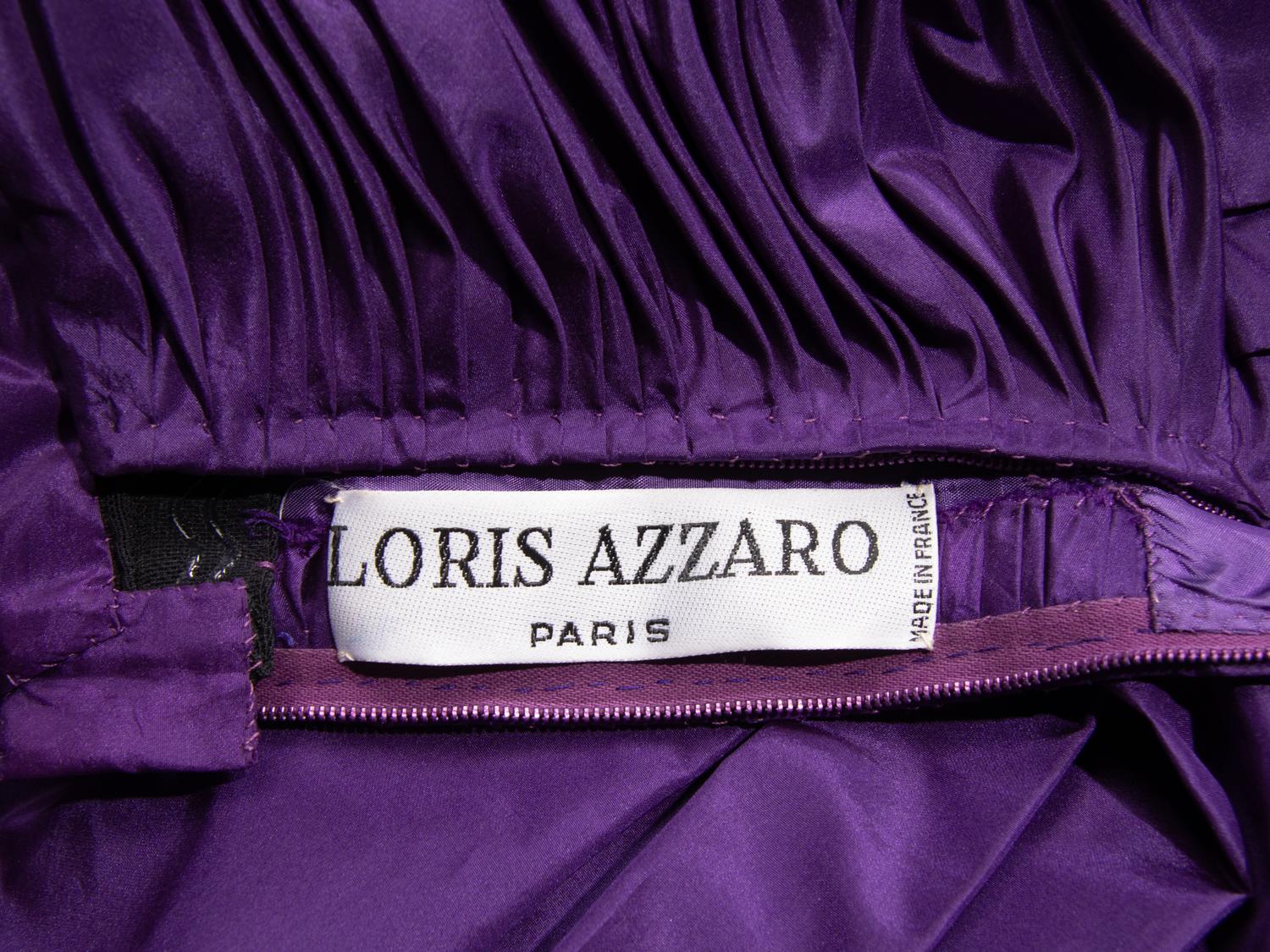 Loris Azzaro Haute Couture, Convertible Purple Taffeta Evening Gown