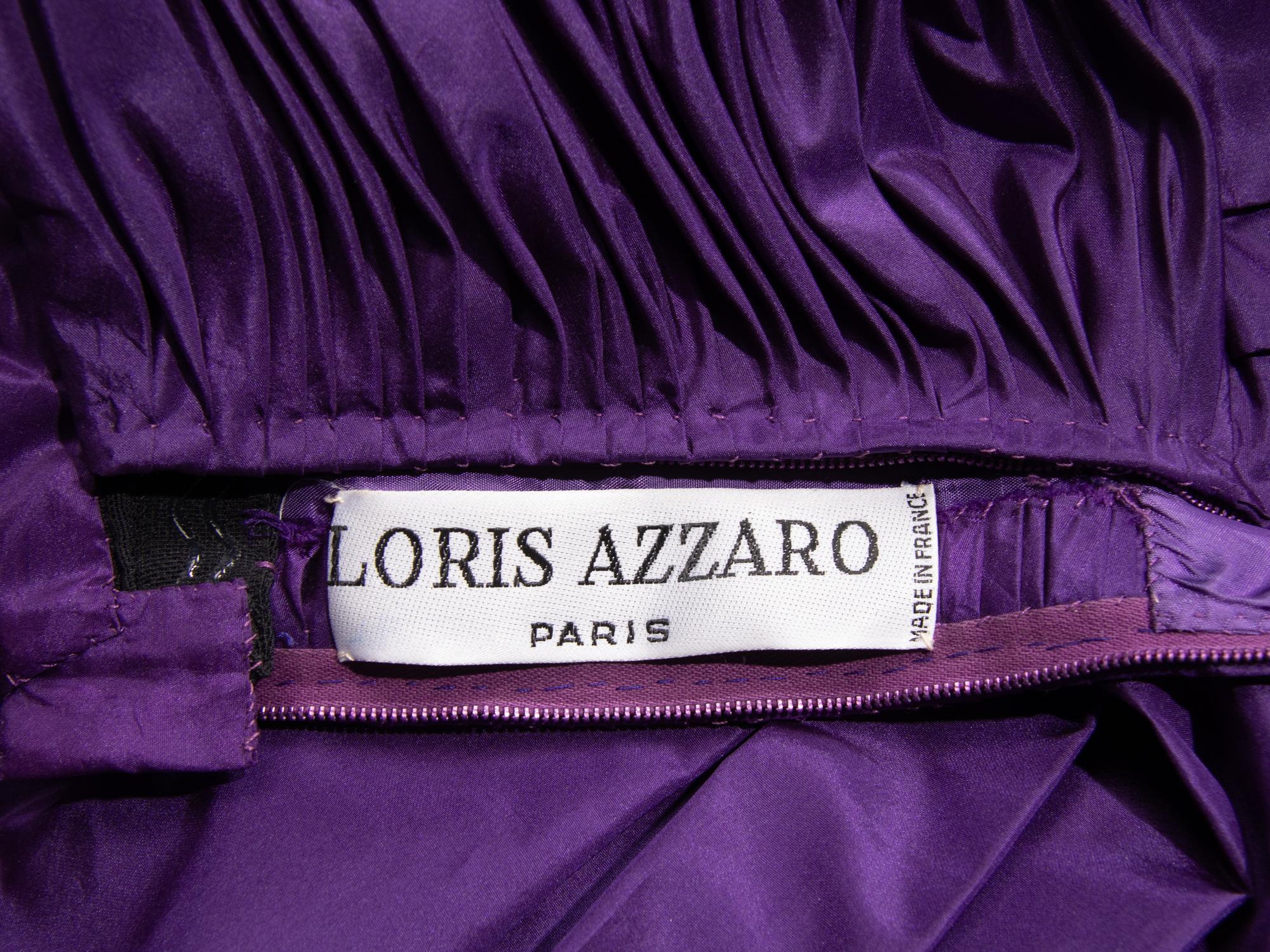 Loris Azzaro Haute Couture, Convertible Purple Taffeta Evening Gown