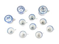 A Canton Blue and White Porcelain Coffee Service
