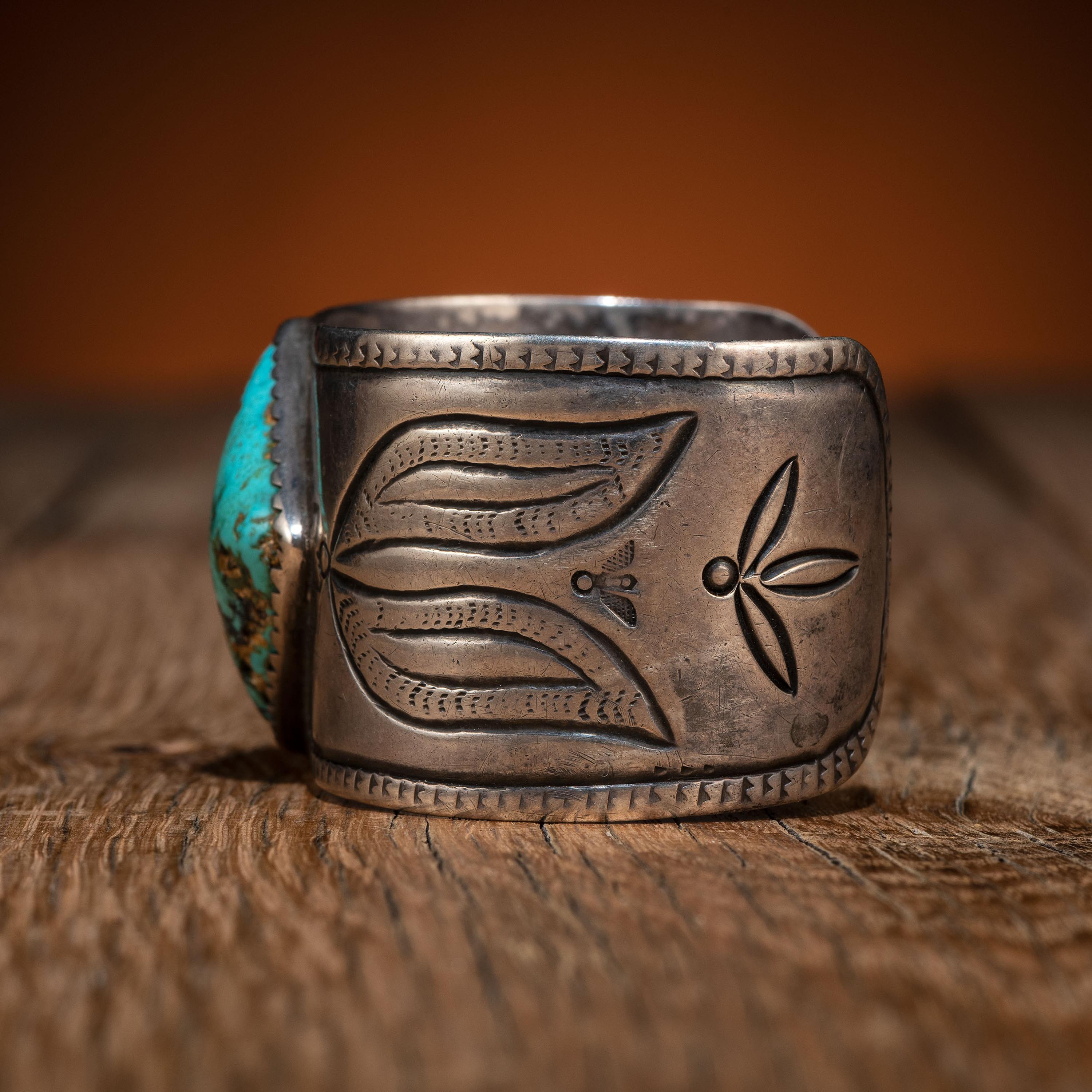 Navajo Silver and Turquoise Cuff Bracelet