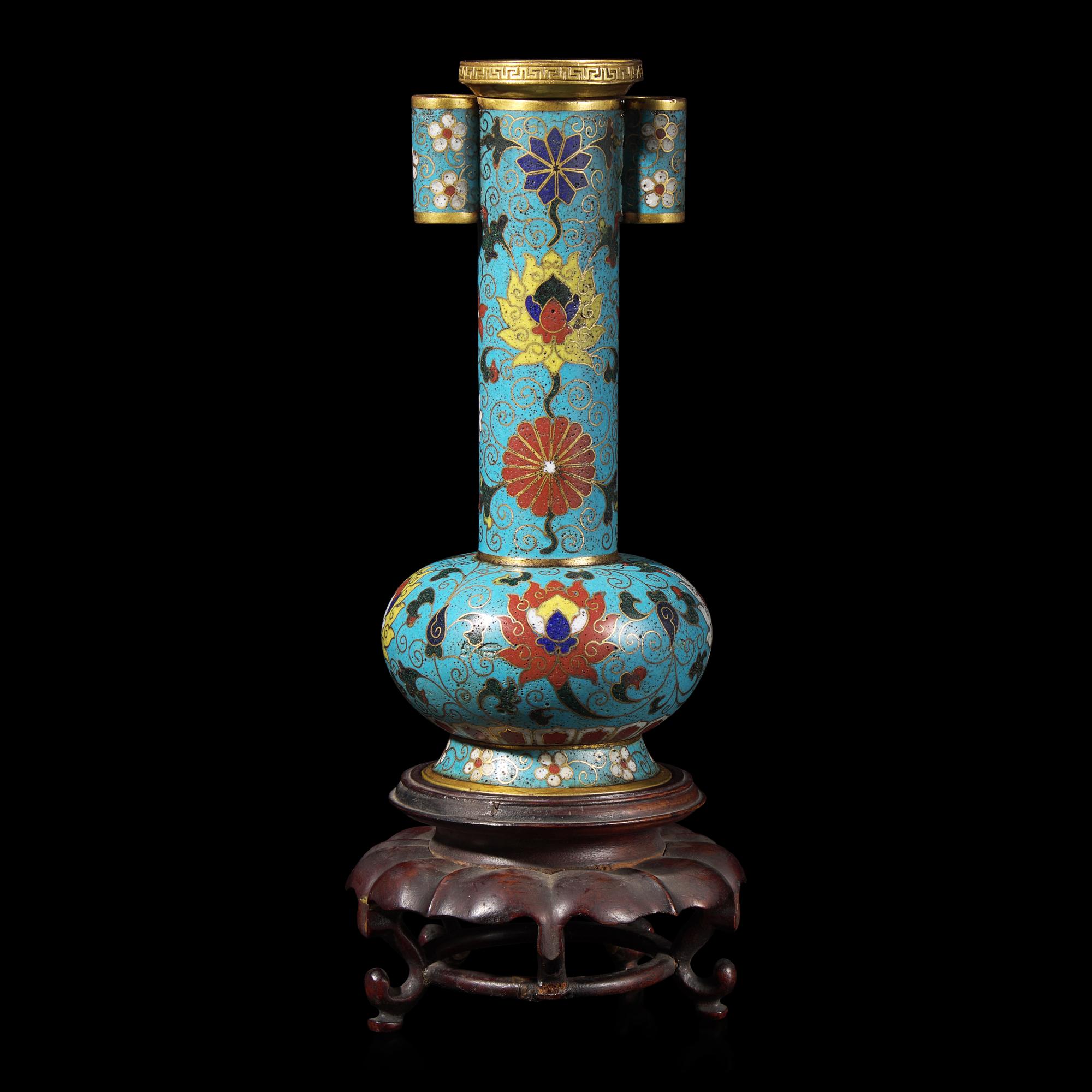 A Chinese Cloisonné Enamel Arrow Vase, Touhu 掐絲琺琅投壺