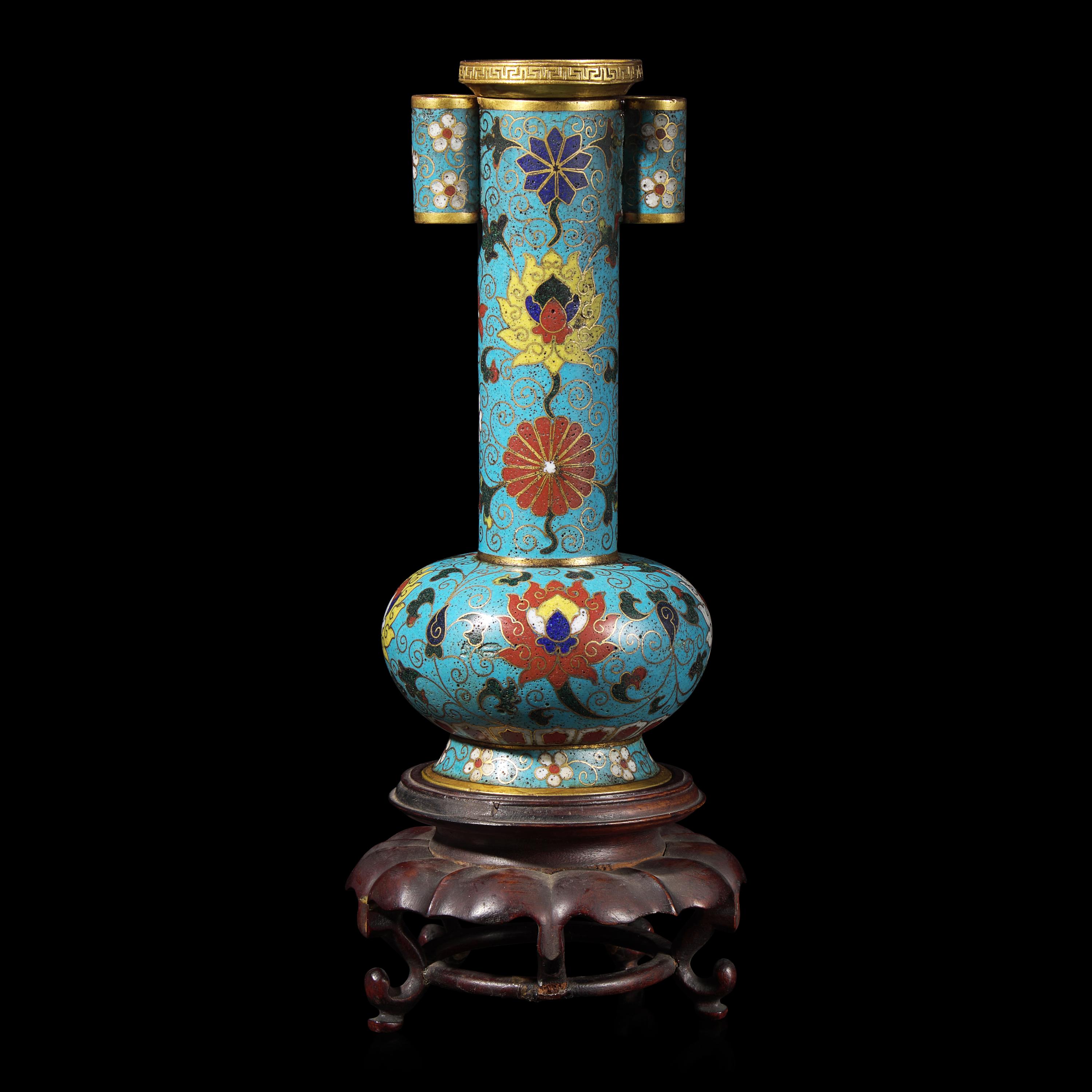 A Chinese Cloisonné Enamel Arrow Vase, Touhu 掐絲琺琅投壺