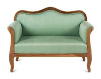 A Biedermeier Walnut Loveseat
