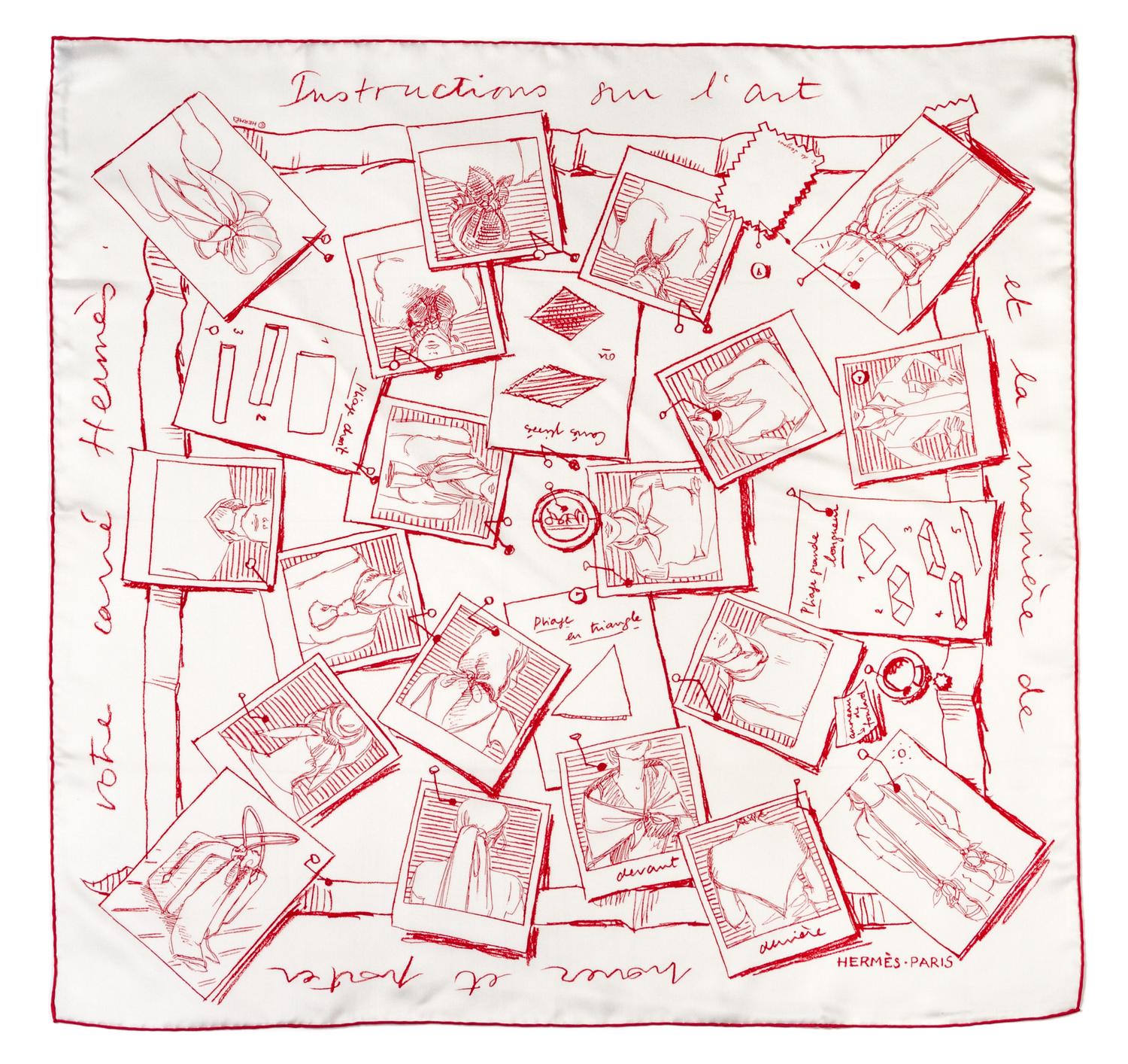 An Hermes Silk Scarf, 26 x 26 inches.