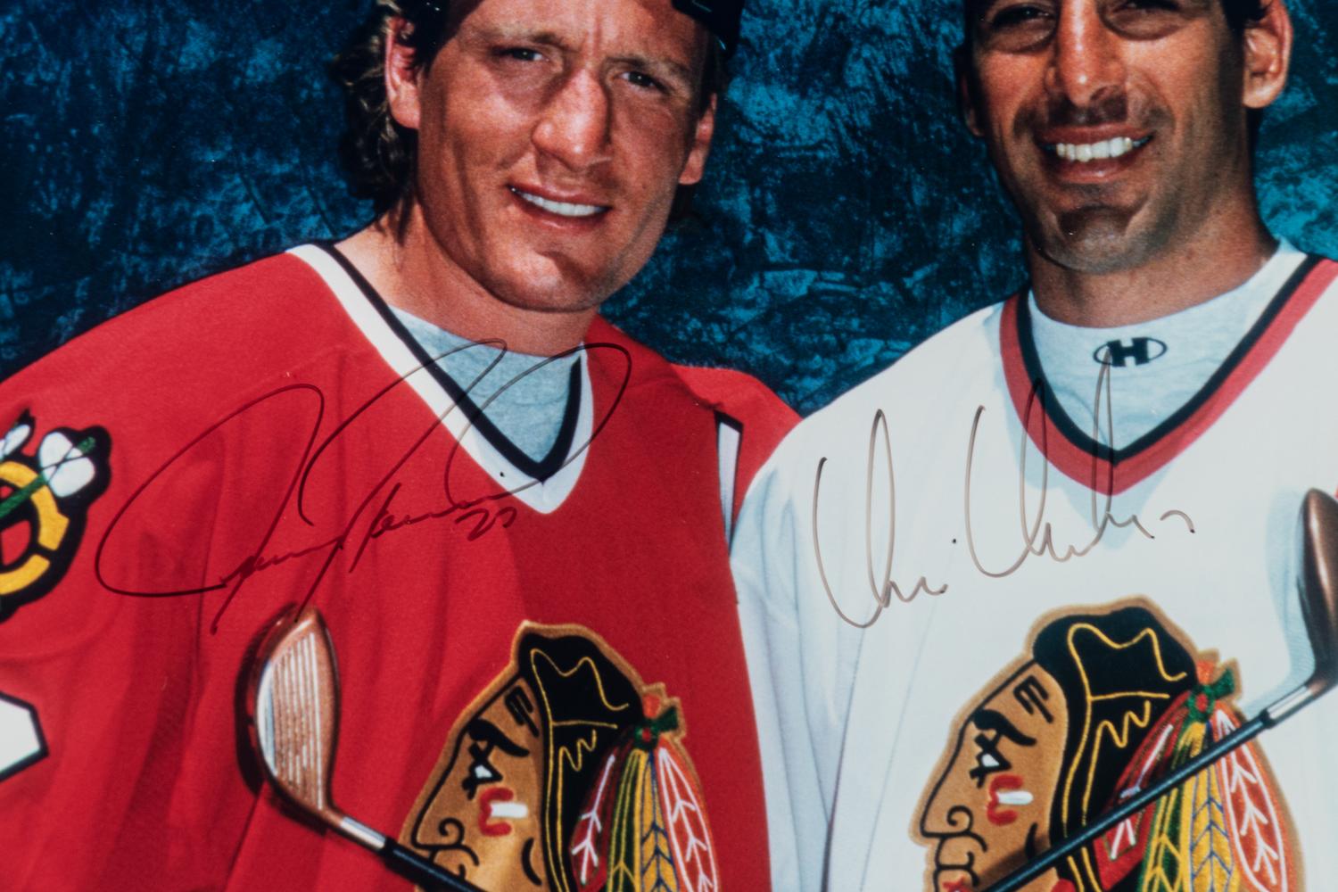 A Group of Chicago Blackhawks Signed Autograph Items,
