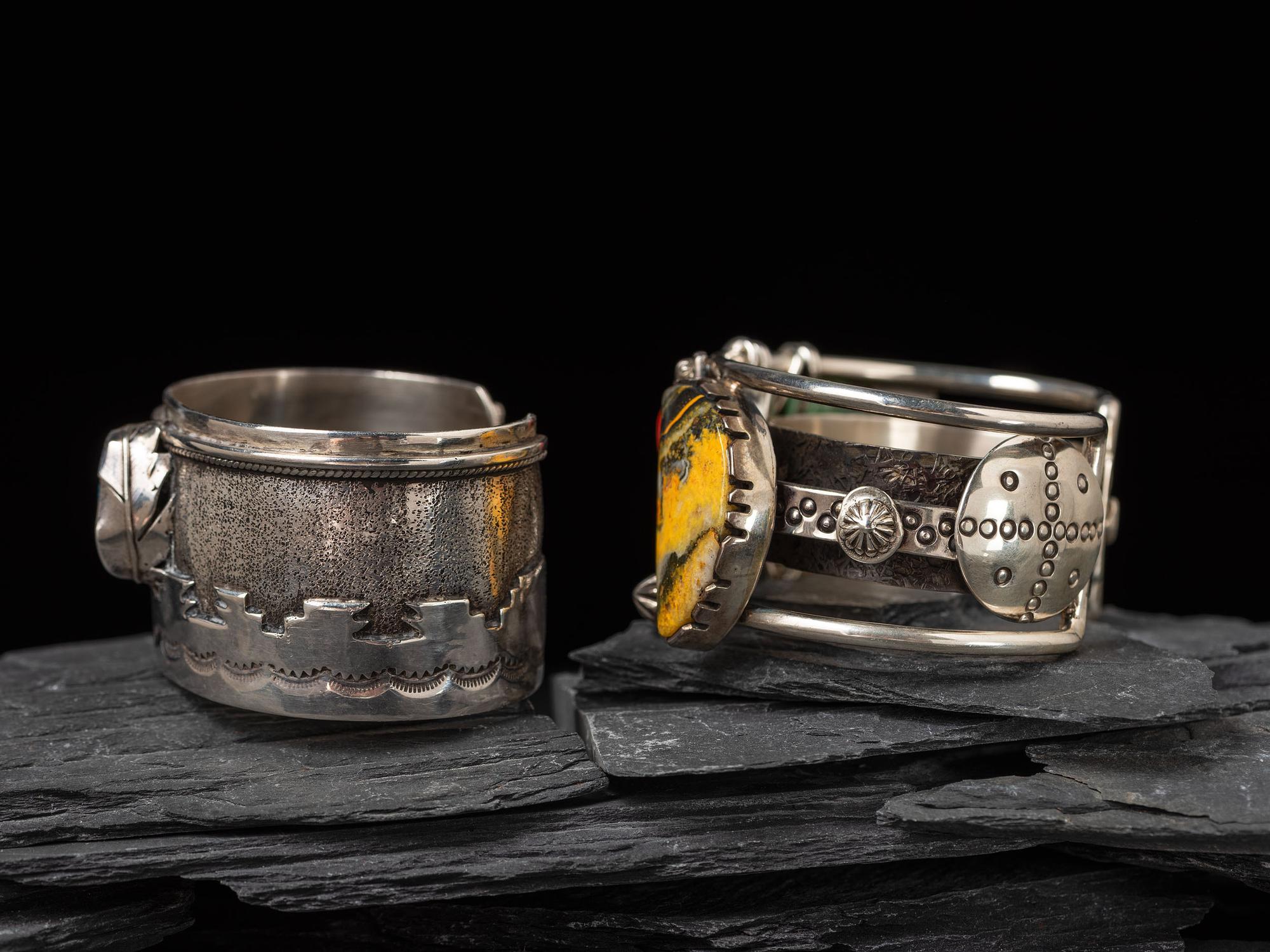 Sterling Silver Abstract Cuff Bracelet, PLUS
