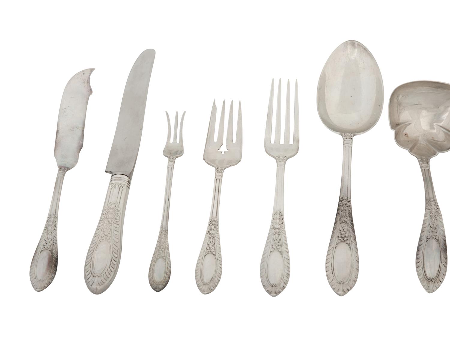 An American Silver Partial Flatware Service