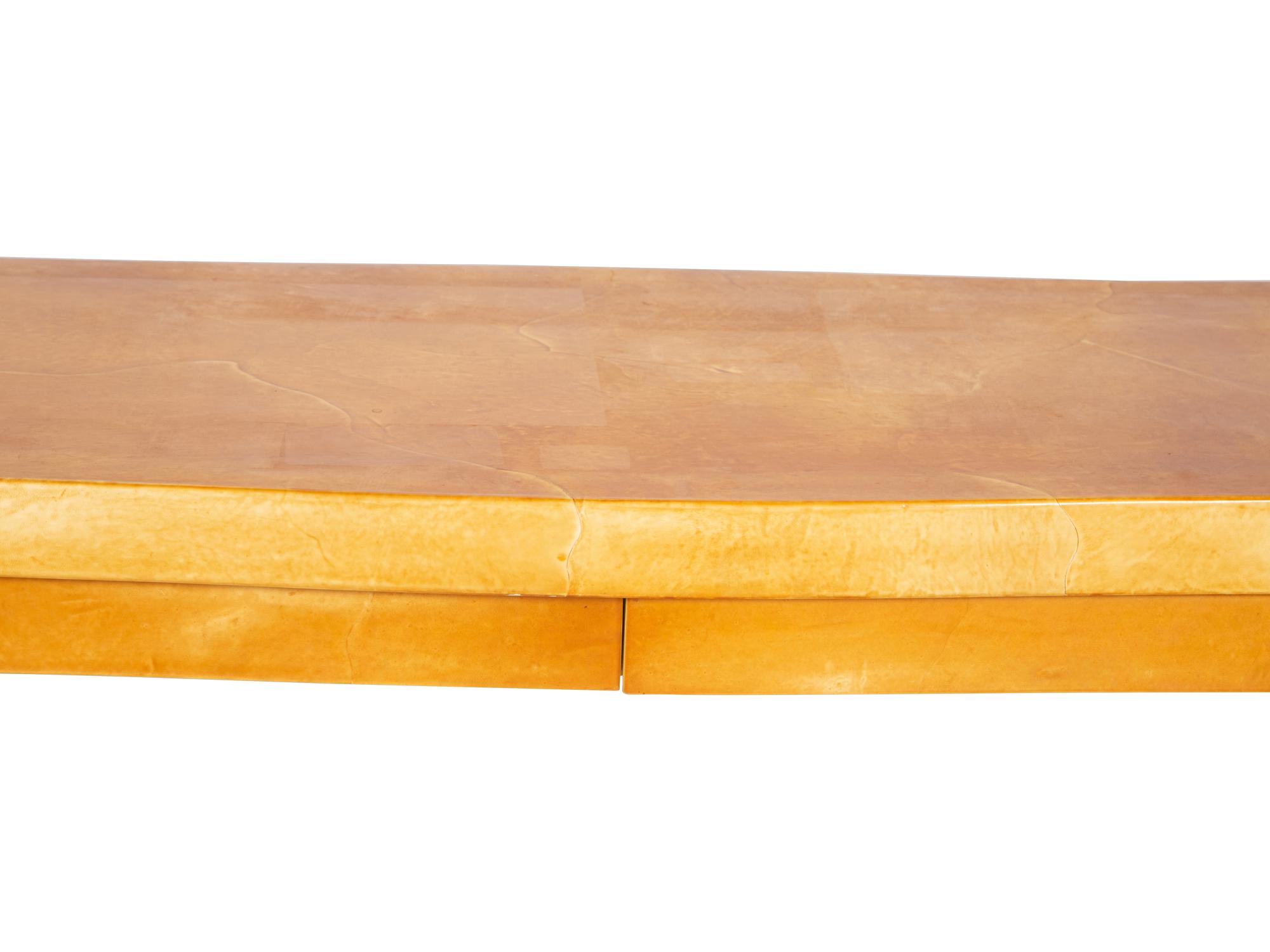 A Faux Goatskin Desk in the Manner of Karl Springer