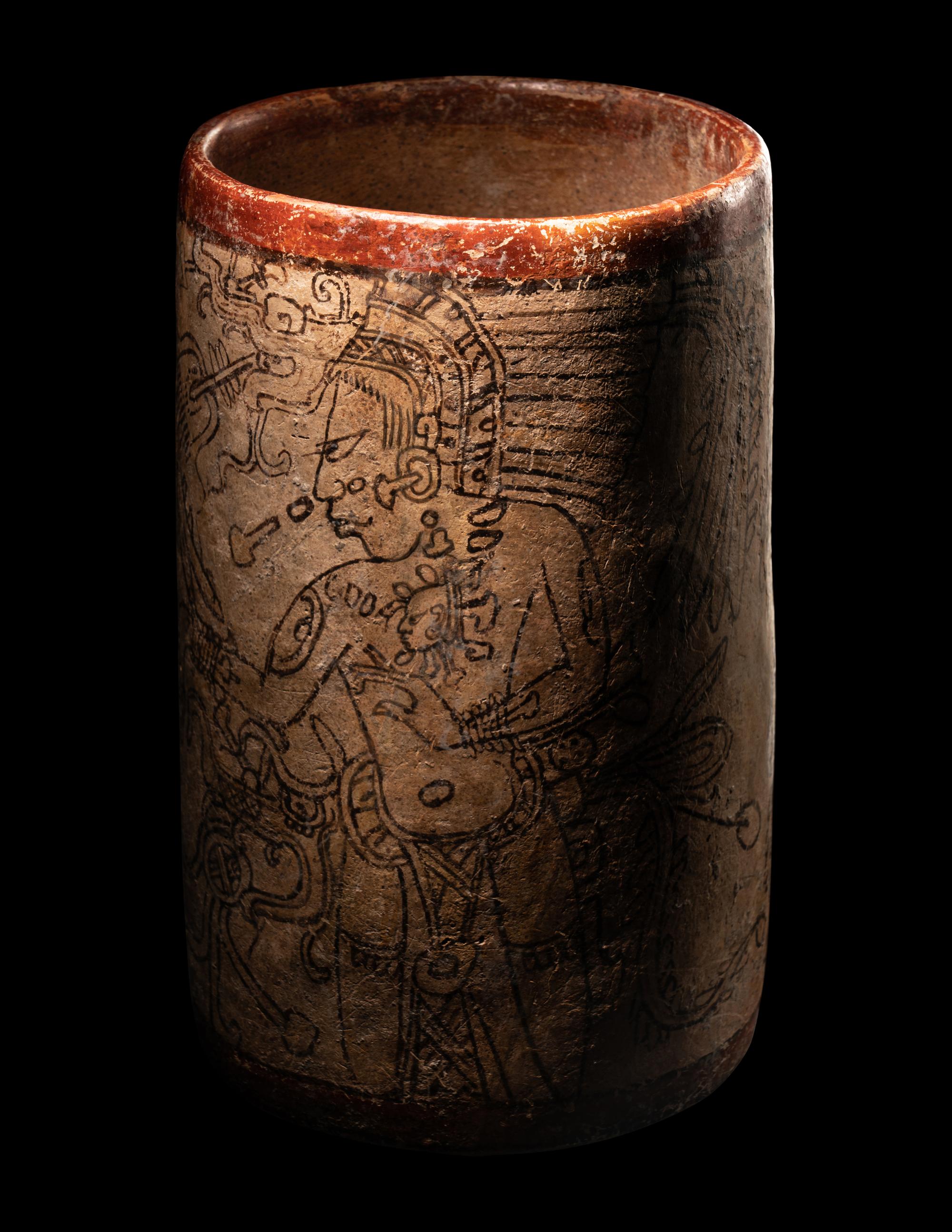 A Maya Codex Style Cylinder Vessel