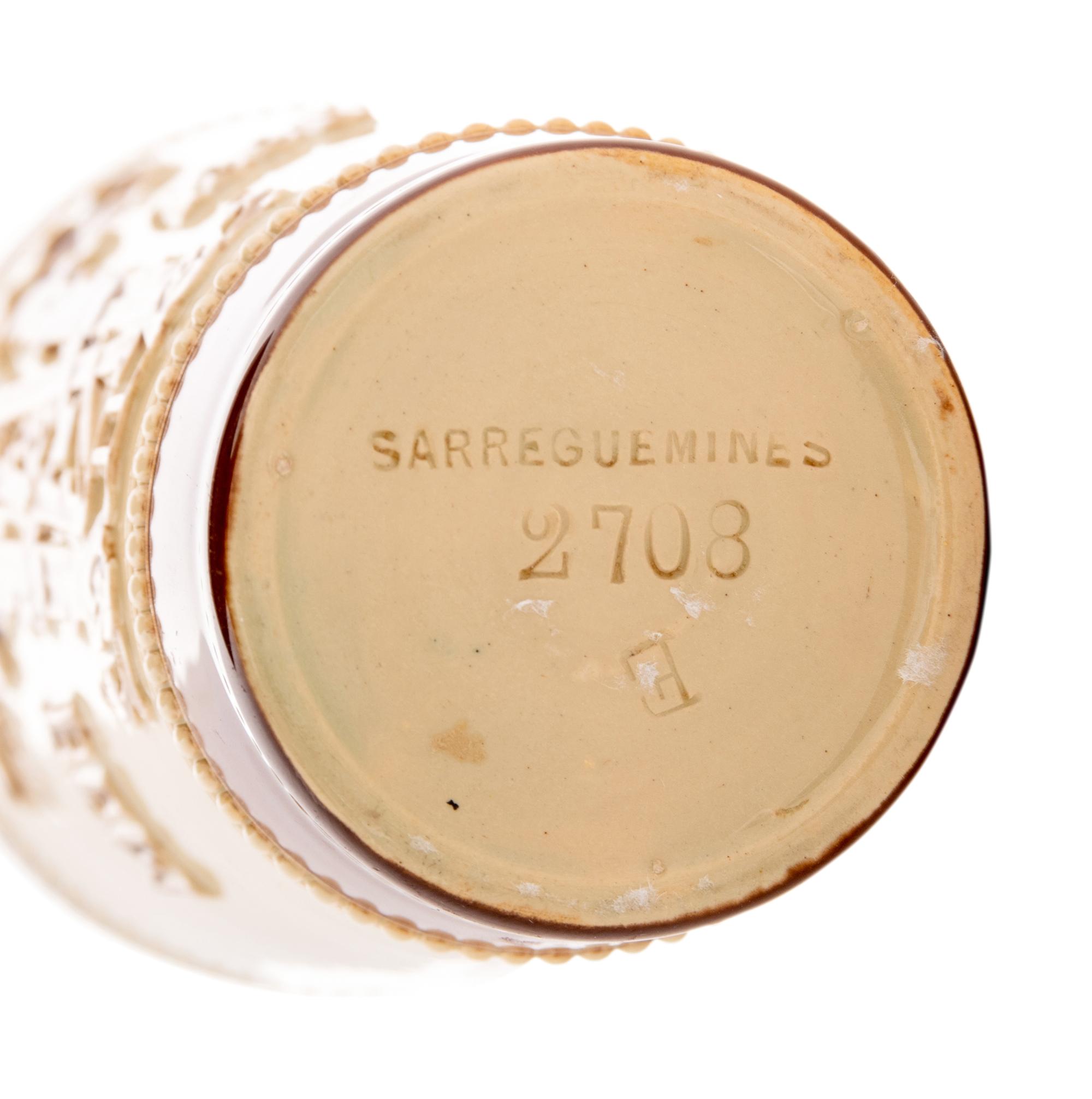 A French Sarreguemines Commemorative Stoneware Tumbler of Russian Interest